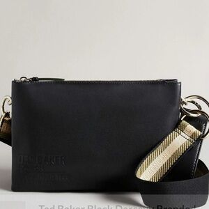 Ted Baker Black Darceyy Branded Webbing Cross-Body Bag